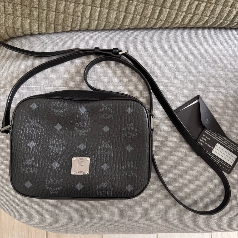 MCM Black Monogram Crossbody Bag